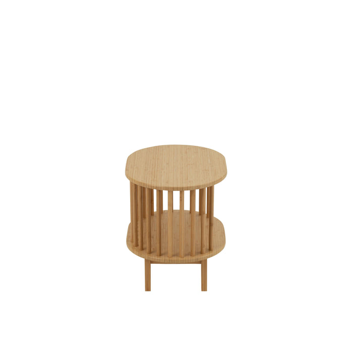 Bijzettafel Naturel Bamboe 42 cm 41.5x46x35 cm-Opbergkasten-J-Line