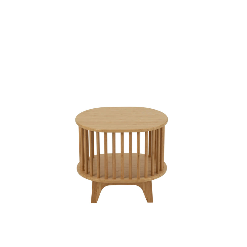 Bijzettafel Naturel Bamboe 42 cm 41.5x46x35 cm-Opbergkasten-J-Line