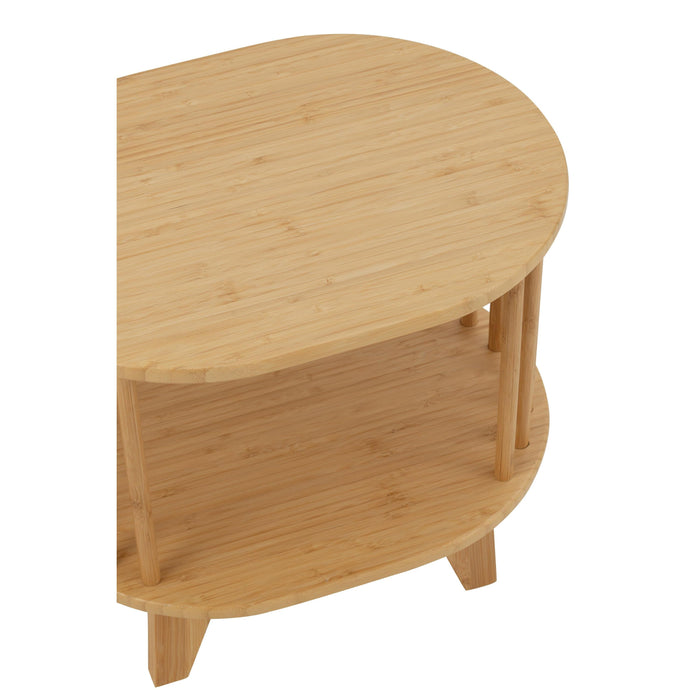 Bijzettafel Naturel Bamboe 42 cm 41.5x46x35 cm-Opbergkasten-J-Line