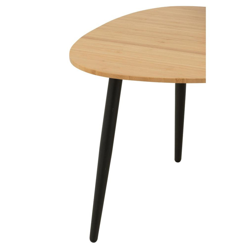 Bijzettafel Naturel Bamboe 57 cm 57x56x45.7 cm-Bijzettafels-J-Line
