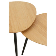 Bijzettafel Naturel Bamboe 57 cm 57x56x45.7 cm-Bijzettafels-J-Line