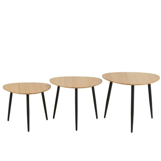 Bijzettafel Naturel Bamboe 57 cm-Bijzettafels-J-Line