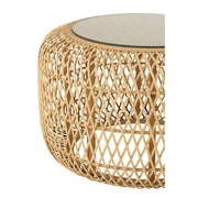 Bijzettafel Naturel Bamboe 80 cm 80x80x50 cm-Bijzettafels-J-Line