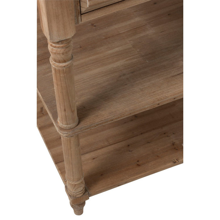 Bijzettafel Naturel Eucalyptus hout 70x131 cm-Bijzettafels-J-Line