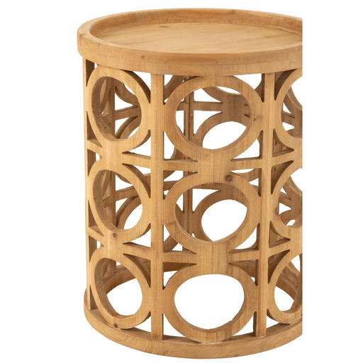 Bijzettafel Naturel Fir hout 40 cm 40x40x49 cm-Bijzettafels-J-Line