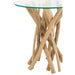 Bijzettafel Naturel Glas 50 cm 50x50x53 cm-Bijzettafels-J-Line