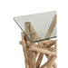 Bijzettafel Naturel Glas Rechthoekig 47x97 cm-Bijzettafels-J-Line