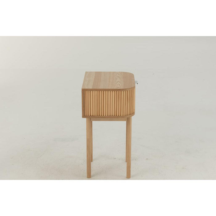 Bijzettafel Naturel Grenenhout 40x53 cm-Bijzettafels-J-Line