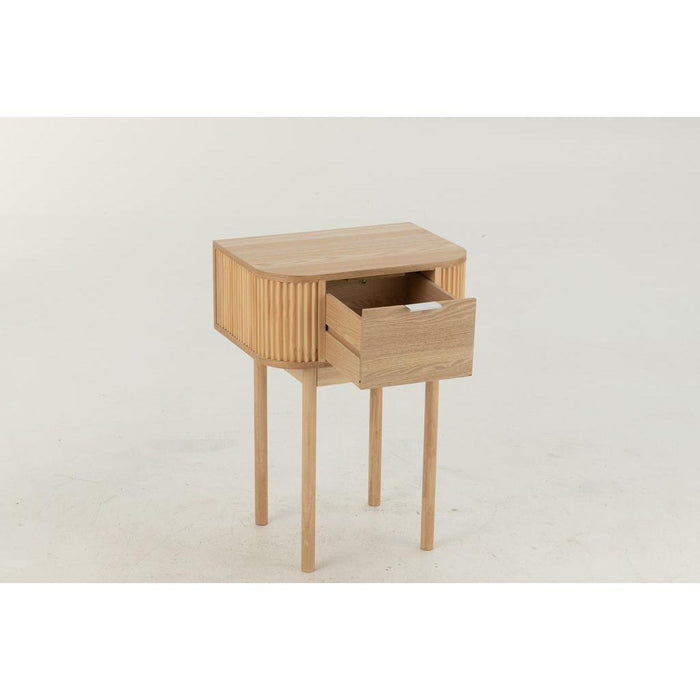 Bijzettafel Naturel Grenenhout 40x53 cm-Bijzettafels-J-Line