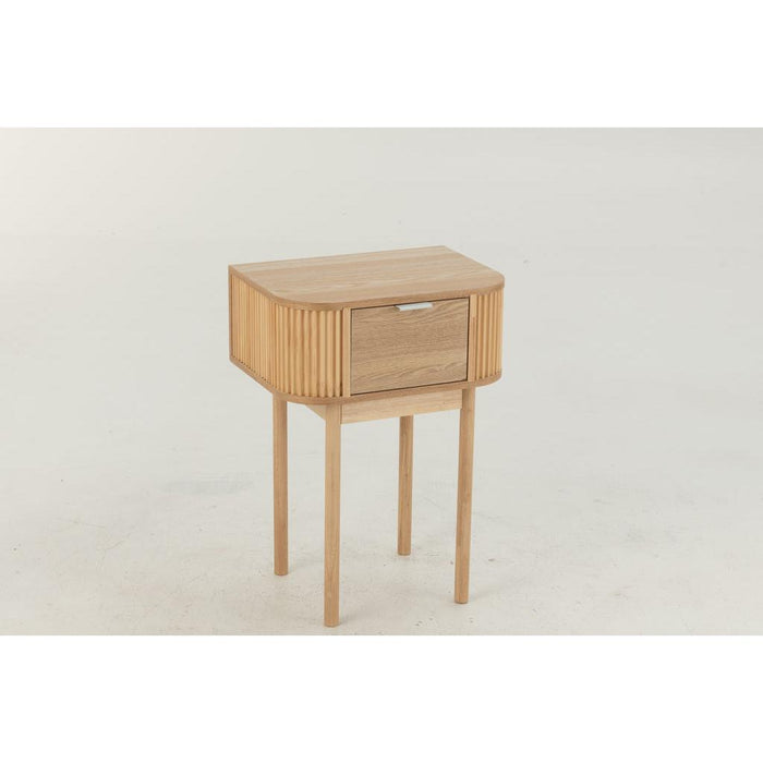 Bijzettafel Naturel Grenenhout 40x53 cm-Bijzettafels-J-Line