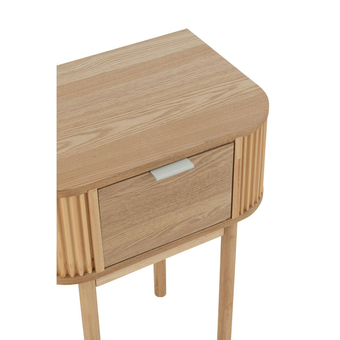 Bijzettafel Naturel Grenenhout 40x53 cm-Opbergkasten-J-Line
