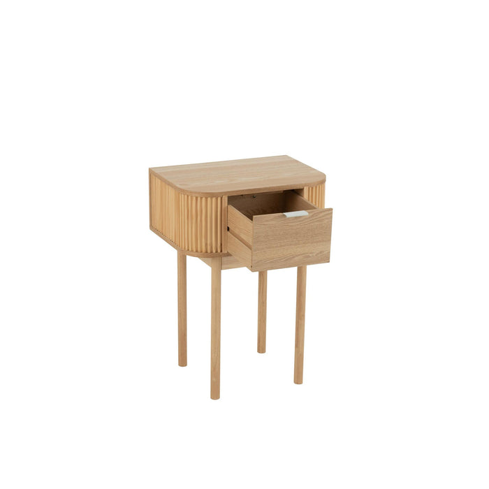 Bijzettafel Naturel Grenenhout 40x53 cm-Opbergkasten-J-Line