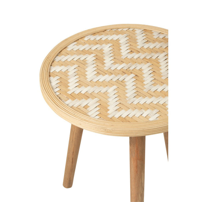 Bijzettafel Naturel Grenenhout 53 cm-Bijzettafels-J-Line