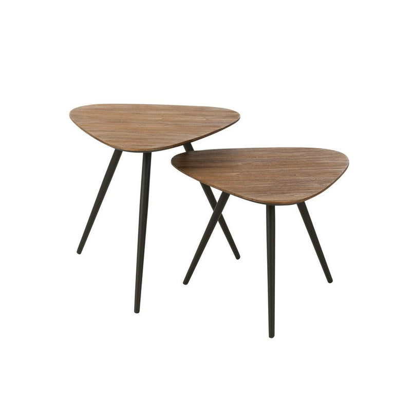 Bijzettafel Naturel Ijzer 50 cm 50x50x50 cm-Bijzettafels-J-Line