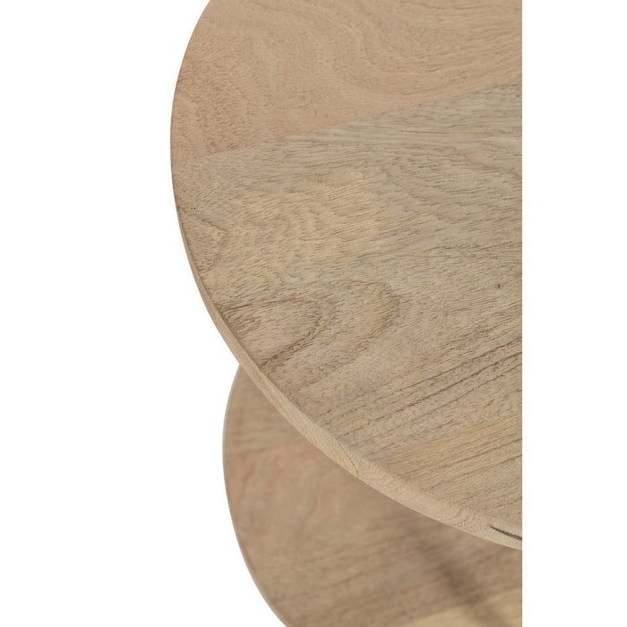 Bijzettafel Naturel Mangohout hout 40x75 cm-Bijzettafels-J-Line