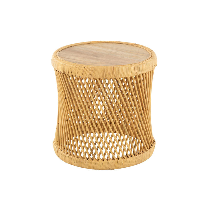 Bijzettafel Naturel Mangohout hout 50 cm-Bijzettafels-J-Line
