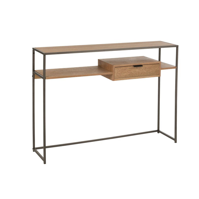 Bijzettafel Naturel Mdf 30x120 cm-Bijzettafels-J-Line