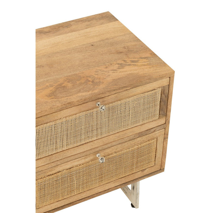 Bijzettafel Naturel Mdf 40 cm - Naturel - 30932-Bijzettafels-J-Line