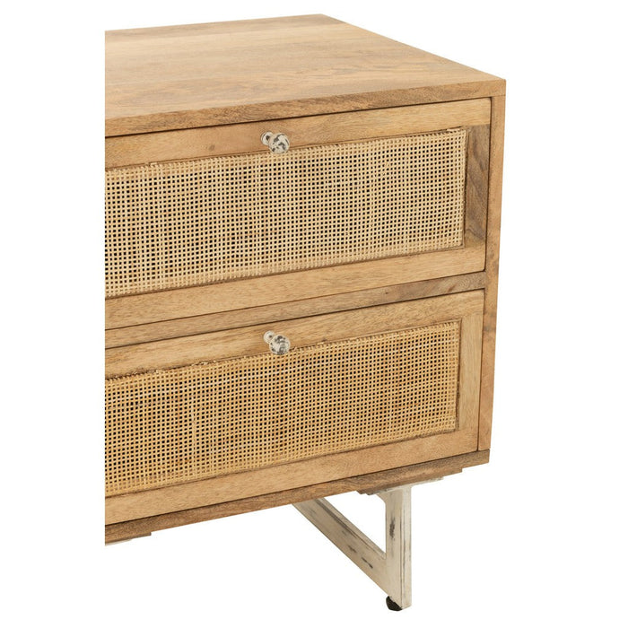 Bijzettafel Naturel Mdf 40 cm - Naturel - 30932-Bijzettafels-J-Line