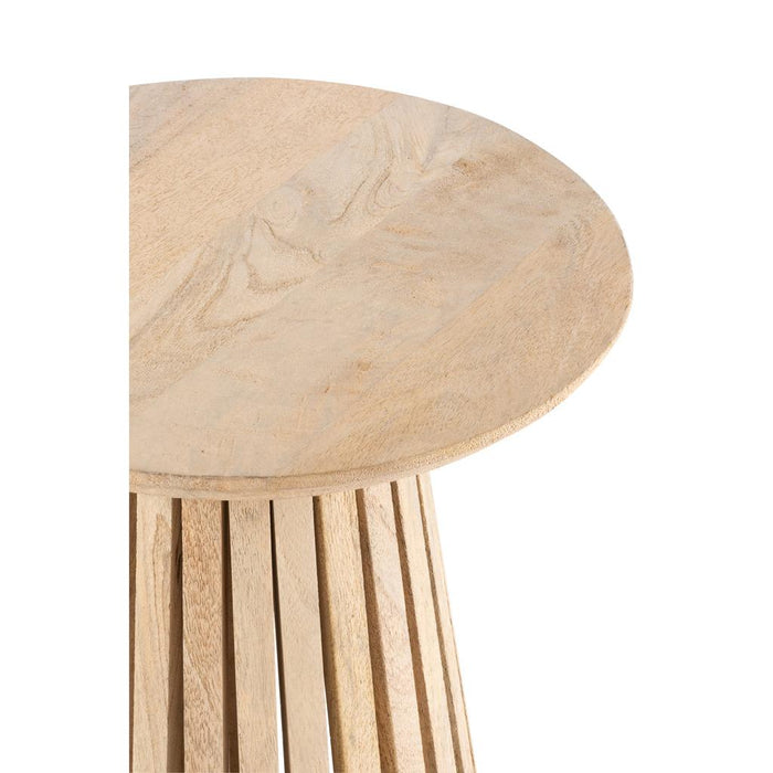 Bijzettafel Naturel Mdf 40 cm Naturel 40x40x52.5 cm-Bijzettafels-J-Line