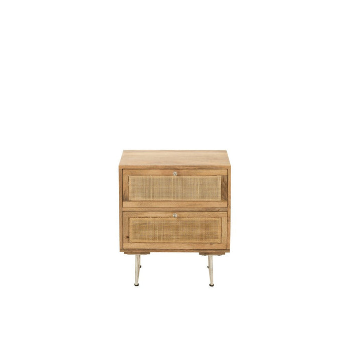 Bijzettafel Naturel Mdf 40 cm Naturel 40x50x55 cm-Opbergkasten-J-Line