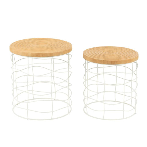 Bijzettafel Naturel Mdf 45 cm 45x45x50 cm-Bijzettafels-J-Line