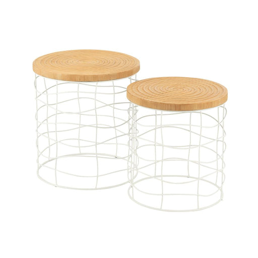 Bijzettafel Naturel Mdf 45 cm-Bijzettafels-J-Line