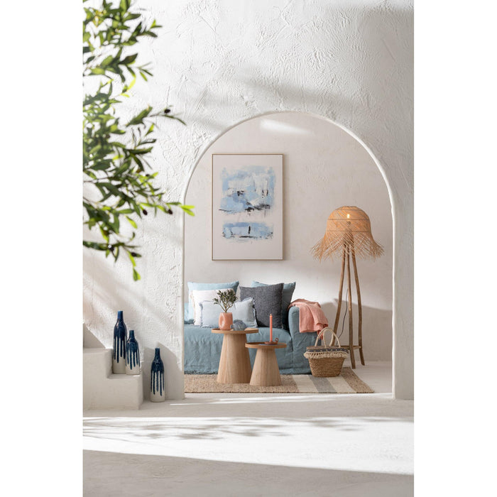 Bijzettafel Naturel Mdf Rond 45 cm 45x45x50 cm-Bijzettafels-J-Line
