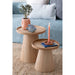 Bijzettafel Naturel Mdf Rond 45 cm-Bijzettafels-J-Line