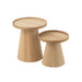 Bijzettafel Naturel Mdf Rond 45 cm-Bijzettafels-J-Line