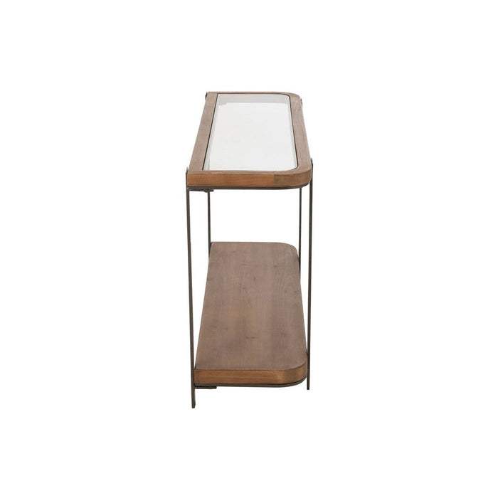 Bijzettafel Naturel Metaal 35x120 cm-Bijzettafels-J-Line