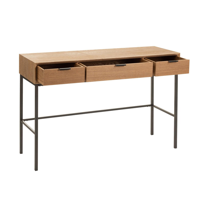 Bijzettafel Naturel Metaal 41x120 cm-Bijzettafels-J-Line