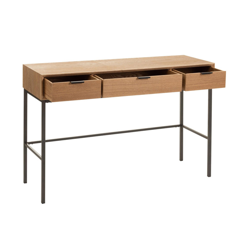 Bijzettafel Naturel Metaal 41x120 cm-Bijzettafels-J-Line