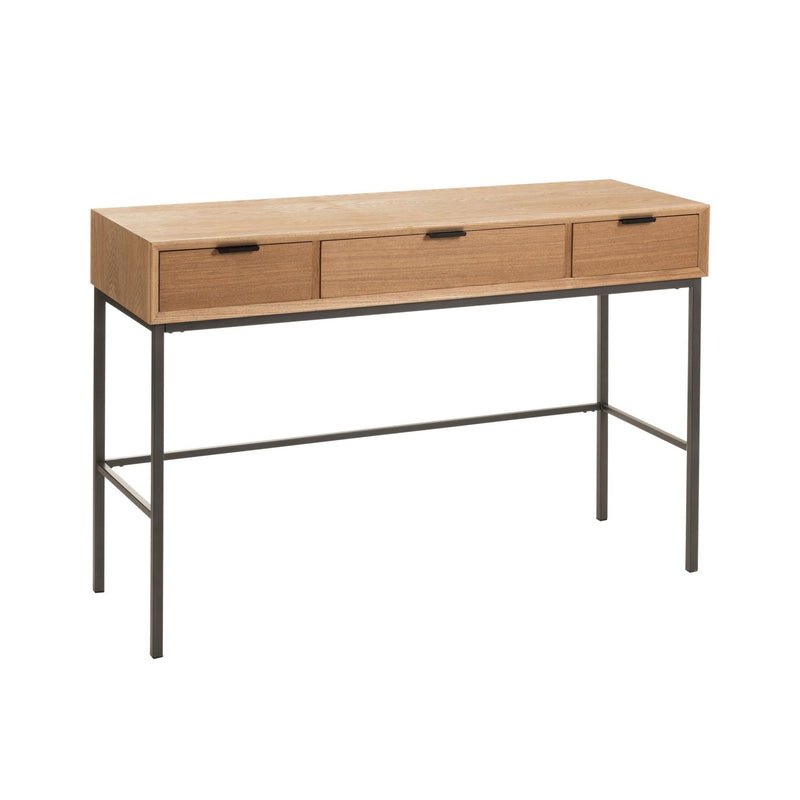 Bijzettafel Naturel Metaal 41x120 cm-Bijzettafels-J-Line