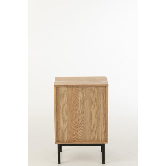 Bijzettafel Naturel Metaal Vierkant 35x46 cm-Opbergkasten-J-Line