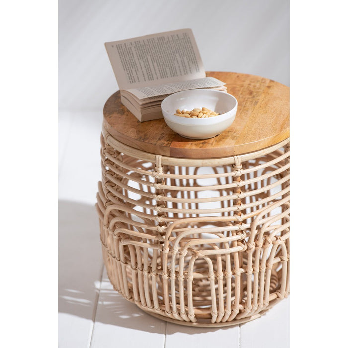 Bijzettafel Naturel Multiplex 48 cm-Bijzettafels-J-Line