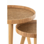 Bijzettafel Naturel Multiplex Rond 51 cm 51x51x54.5 cm-Bijzettafels-J-Line