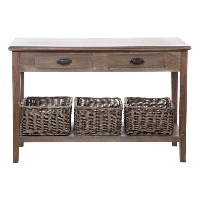 Bijzettafel Naturel Paulownia hout 40x120 cm-Bijzettafels-J-Line