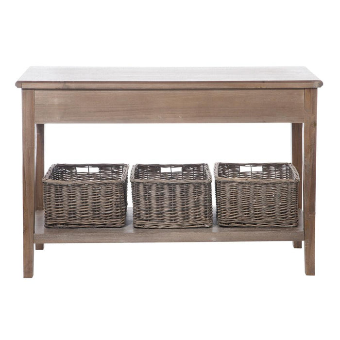 Bijzettafel Naturel Paulownia hout 40x120 cm-Bijzettafels-J-Line