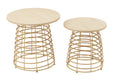 Bijzettafel Naturel Polyethylene Rond 50 cm 50x50x50 cm-Bijzettafels-J-Line