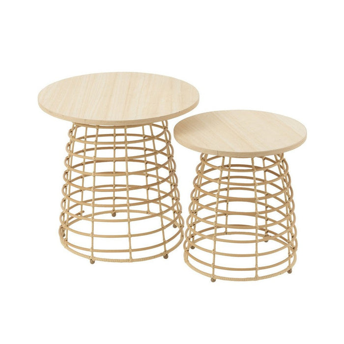 Bijzettafel Naturel Polyethylene Rond 50 cm-Bijzettafels-J-Line