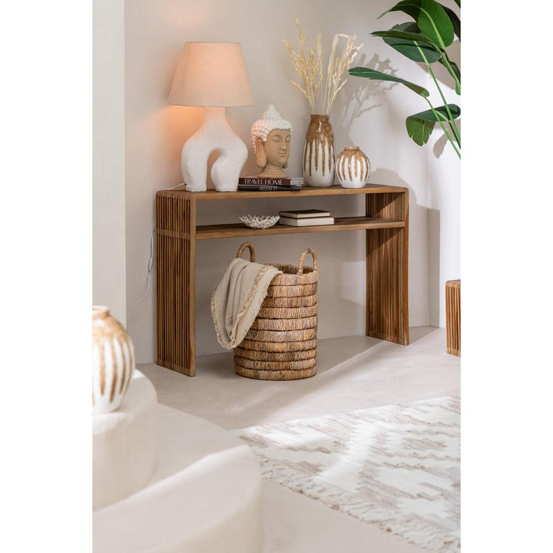 Bijzettafel Naturel Recycled hout 30x130 cm-Bijzettafels-J-Line