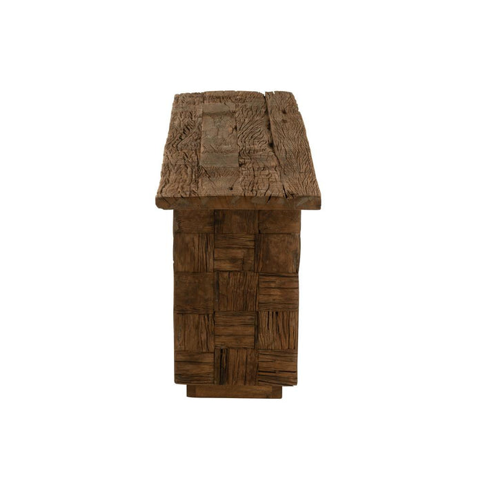 Bijzettafel Naturel Recycled hout 40x150 cm-Bijzettafels-J-Line