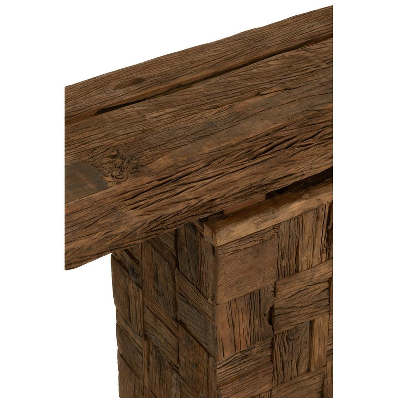 Bijzettafel Naturel Recycled hout 40x150 cm-Bijzettafels-J-Line