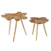 Bijzettafel Naturel Teakhout 60 cm 60x60x55 cm-Bijzettafels-J-Line