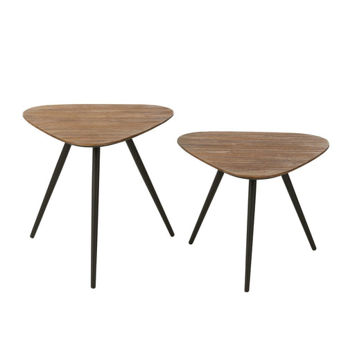 Bijzettafel Naturel ijzer 50 cm 50x50x50 cm-Bijzettafels-J-Line