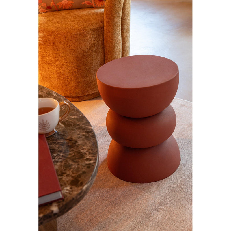 Bijzettafel Oranje Ijzer 32 cm 32x32x43.5 cm-Bijzettafels-J-Line