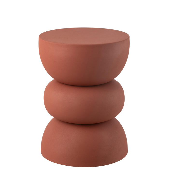 Bijzettafel Oranje Ijzer 32 cm-Bijzettafels-J-Line