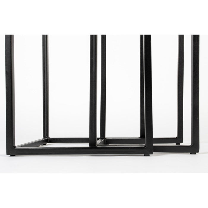 Bijzettafel Parker Set Of 2 High Black-Bijzettafels-Creating Home