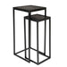 Bijzettafel Parker Set Of 2 High Black-Bijzettafels-Creating Home